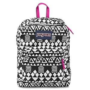 JANSPORT SUPERBREAK BLACK GEO GRAPHIC BACKPACK