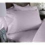 Hotel Concepts 450 Thread Count 100% Egyptian Cotton Sateen Stripe Bed Sheet Set (Lavender) Queen.