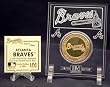 Atlanta Braves 24KT Gold Coin in Archival Etched Acrylic Coins - MLB Baseball