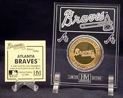 Atlanta Braves 24KT Gold Coin in Archival Etched Acrylic Coins - MLB Baseball