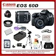 Canon EOS 60D DSLR Camera Kit with Ultimate Pro Package: Featuring Canon EF-S 18-55mm f/3.5-5.6 IS II, Also Includes: 0.45x High Definition Wide Angle Lens & 2x Telephoto HD Lens, 3 Piece Filter Kit & 4 Piece Macro Lens Kit, Extra LP-E6 Replacement Battery & Travel Charger, 8GB SDHC Memory Card & Reader, Deluxe Carrying Case, and Much More...