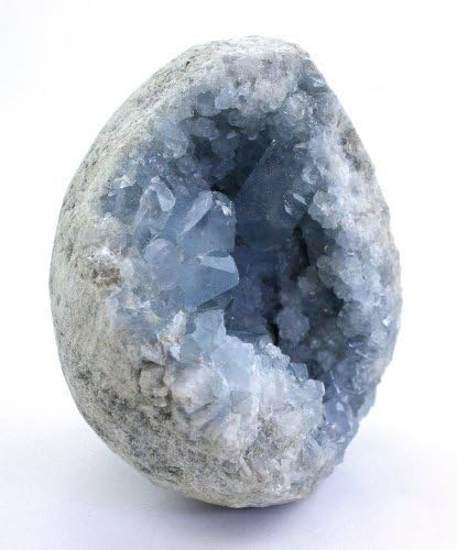 Crystal Allies Specimens: Natural Blue Celestite Crystal Cluster from Madagascar - 1/2lb to 1lb by Crystal Allies Specimens