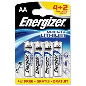 Energizer Ultimate Battery Lithium LR06 1.5V AA [Pack 6 For 4]