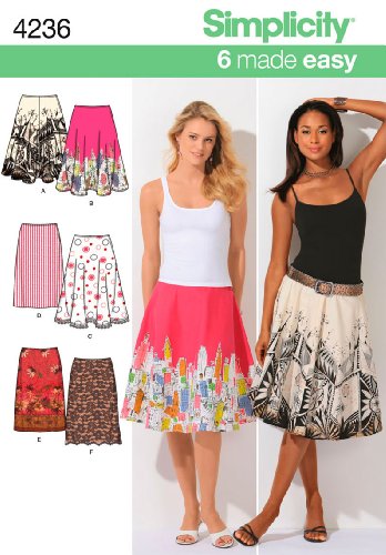 Simplicity Sewing Pattern 4236 Misses Skirts, H5 (6-8-10-12-14)