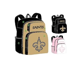 NFL Sports Back Pack - New Orlean Saints School Backpack