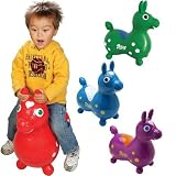 Inflatable 'Rody Horse' Children's Ride-On Rocking Horse: Color is Lime Green