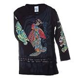 Toddler Little Girls Clothes GEISHA BLACK T-Shirt Top ED HARDY Designer 2T-12