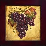 Wine Collage Ceramic Trivet w/Wood Frame 2 Asst