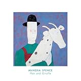 Man and Giraffe by Annora Spence Art Print Poster Size: 15.75 x 15.75 