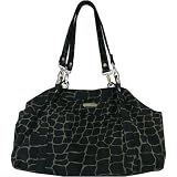 Giraffe Dark Olive Baggallini Baby Hampton Shoulder Bag with three compartments