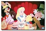 Alice in Wonderland Movie (Alice, Mad Hatter, March Hare) Framed Poster Print - 24 X 36