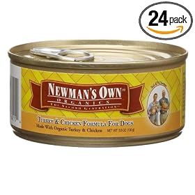 Newman's Own®Organics Turkey & Chicken Formula For Puppies & Active Dogs, 5.5-Ounce Tins (Pack of 24)