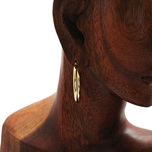 Janestore Fashion Golden Over Silver Round Hoop Earrings - 5 Sizes