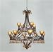 Crystorama 6949-ES-GT-MWP Voltaire 12 Light Chandelier Espresso With Golden Teak MWP ...