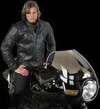 River Road Mens Mesa Leather Motorcycle Jacket 48 06/J/1974