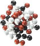 Red, Black & White Sixlets Mini Milk Chocolate Balls 1LB Bag