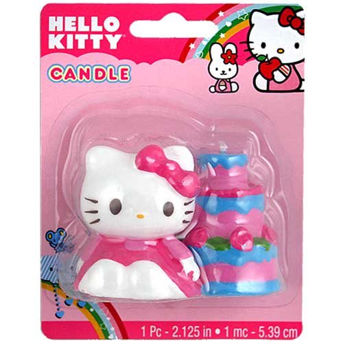 Amscan Hello Kitty 2-7/8" x 2-1/8" Molded Candle