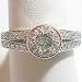 14K Rose and White Gold Diamond Engagement Ring Semimount