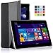 ASUS Transformer Book T100 Chi Case, IVSO® ASUS Transformer Book T100 Chi Case - Ultra-Slim and Ultra-light High Quality PU Leather Folio Case Stand Cover for ASUS Transformer Book T100 Chi 10.1-inch (2015 Version) Tablet (Black)
