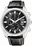 CITIZEN Watch:Titanium Eco-Drive Chronograph Black Dial Sapphire Strap