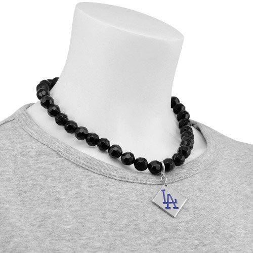 Touch by Alyssa Milano L.A. Dodgers Beaded Necklace with Team Logo Pendant