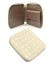 Bvlgari Beige Fabric And Brown Leather Small Zip Wallet BVL22245