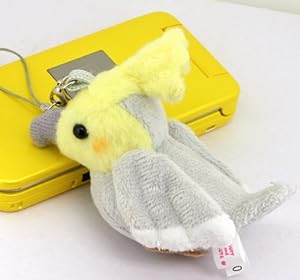 トリ ストラップ マスコット （オカメインコ/グレー)