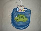 Lamaze 3 Pack Baby Bib Set Blue Dinosaurs Bibs