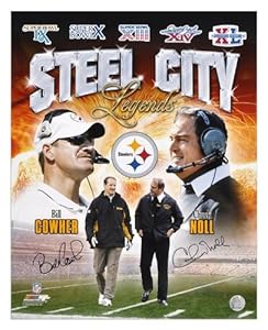 Pittsburgh Steelers Bill Cowher and Chuck Noll Signed 16'' x 20'' Photo - Memories - Mounted Memories Certified