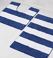 Riviera Stripe Bath Pedestal Mats