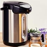 Secura 4-Liter Electric Water Boiler and Warmer AirPot, Stainless Steel AX-400