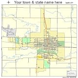 Street & Road Map of Spencer, Iowa IA - Printed poster size wall atlas of your home town