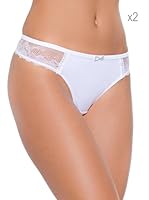 Selene Pack x 2 Tangas Flavia / Lucía (Blanco)
