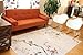 Generations Contemporary Floral Rust Gold Beige White Black Modern Squares Area Rug Rugs 5'2 x 7'3