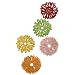Grasslands Road Bright Skies Flower 9-Inch Stepping Stone/Plaques Red/Kiwi Green/Light Pink/Yellow/Apricot, Set of 5