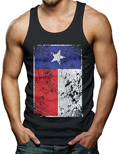 Big Texas Flag - Distressed Men's Tank Top T-shirt Tee