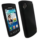 igadgitz housse &Atilde;&copy;tui en peau silicone de couleur Noir pour Samsung Wave 2 S8530 Android Smartphone T&Atilde;&copy;l&Atilde;&copy;phone Mobile + protecteur d'&Atilde;&copy;cran