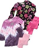 Flapdoodles Toddler Little Girls Black Pink Velvet Floral Outfit 2T-6X