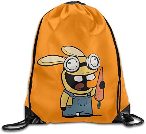 Texhood Cartoon Crazy Rabbit And Carrot Fashion Cord Bag One Size