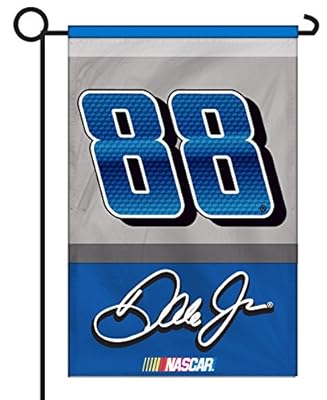 Dale Earnhardt Jr #88 2-Sided GARDEN Flag WITH METAL POLE Banner Nascar Racing