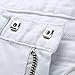 Krralinlin Men White Straight Distressed Ripped Denim Casual Pants Skinny Jeans