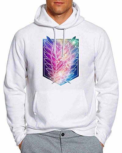Attack On Titan Nebula Galaxy Hoodie Unisex Adults White M WF