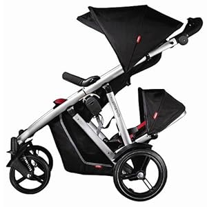 Phil & Teds Verve Baby Buggy & Double Kit and Cocoon- Full Black