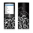 B&W Fleur Design Decal Sticker for Apple iPod Nano 5G (5th Generation)