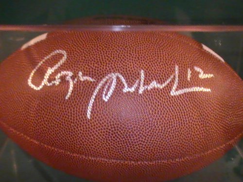 Roger Staubach Dallas Cowboys Hof Signed Autographed Full Size Football and Case Matching Numbers