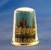Porcelain China Collectable Thimble - Travel Poster Series Belgium - Free Gift Box