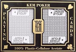 KEM Poker World Poker Tour Standard Index (Black/Silver)