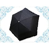 特価品晴雨兼用折畳み日傘黒蝶レース