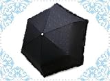 特価品晴雨兼用折畳み日傘黒蝶レース
