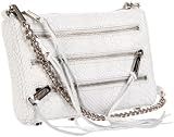 51y40Gzv6JL. SL160  Rebecca Minkoff  Mini 5 Zip Clutch Snake Clutch,White,One Size